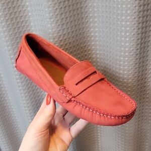 Charleston Shoe Co. Red Driving Loafers 6